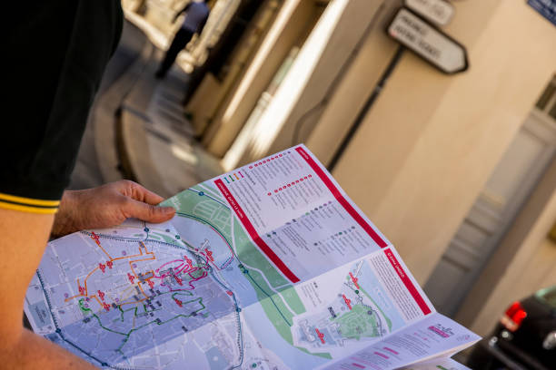Printed cycle map with highlighted quiet street routes in Skien